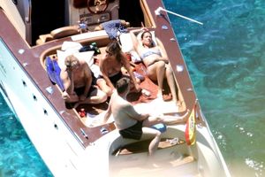 topless celebs on boat