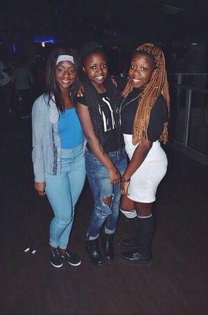 black girls in leggings