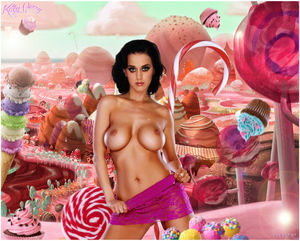 katy perry poses nude