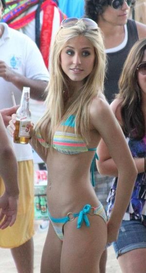 hot blonde bikini